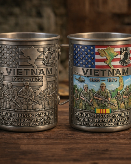 🎖️- Vietnam Veteran Honor Coffee Mug – 1955-1975 Service Tribute