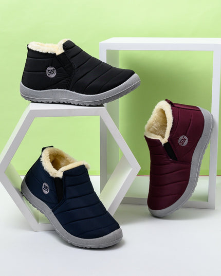 Autumn and winter non-slip warm soft bottom cotton shoes and cotton boots—Unisex - Keillini