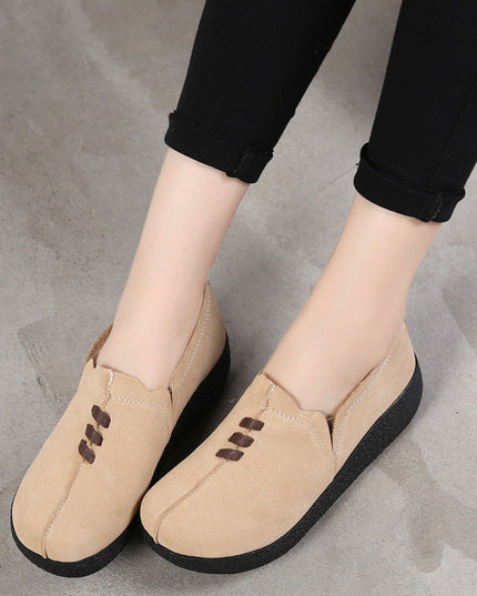 Libiyi Round toe fly woven mesh thick sole ladies casual shoes - Libiyi