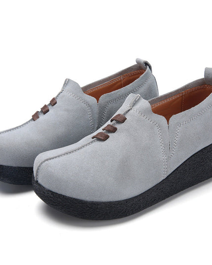 Libiyi Round toe fly woven mesh thick sole ladies casual shoes - Libiyi