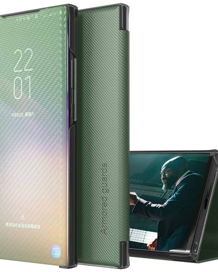 Smart Window Slim Flip Kevlar Case For Samsung - Libiyi