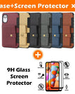 marrom / iPhone XR / Capa + [2 pacotes] protetores de tela