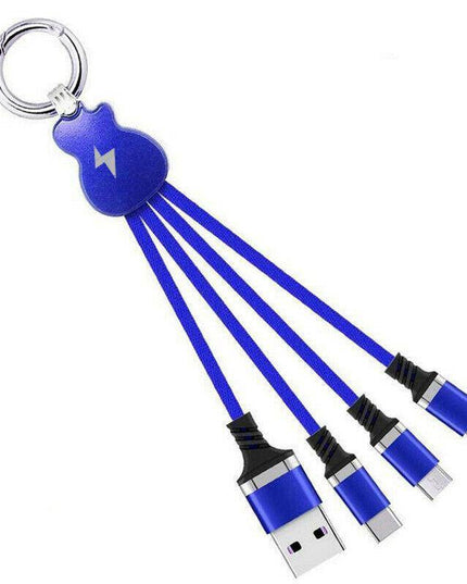 Multi 3 In 1 Guitar Design Charging Cable - Libiyi